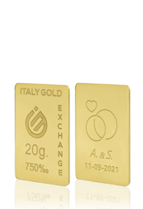 Lingot Or 18 ct de 20 g. - Idée cadeau Mariage - IGE Gold